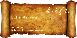 Lihi Édua névjegykártya
